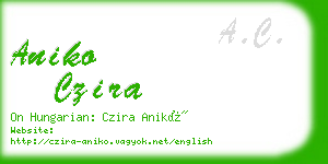 aniko czira business card